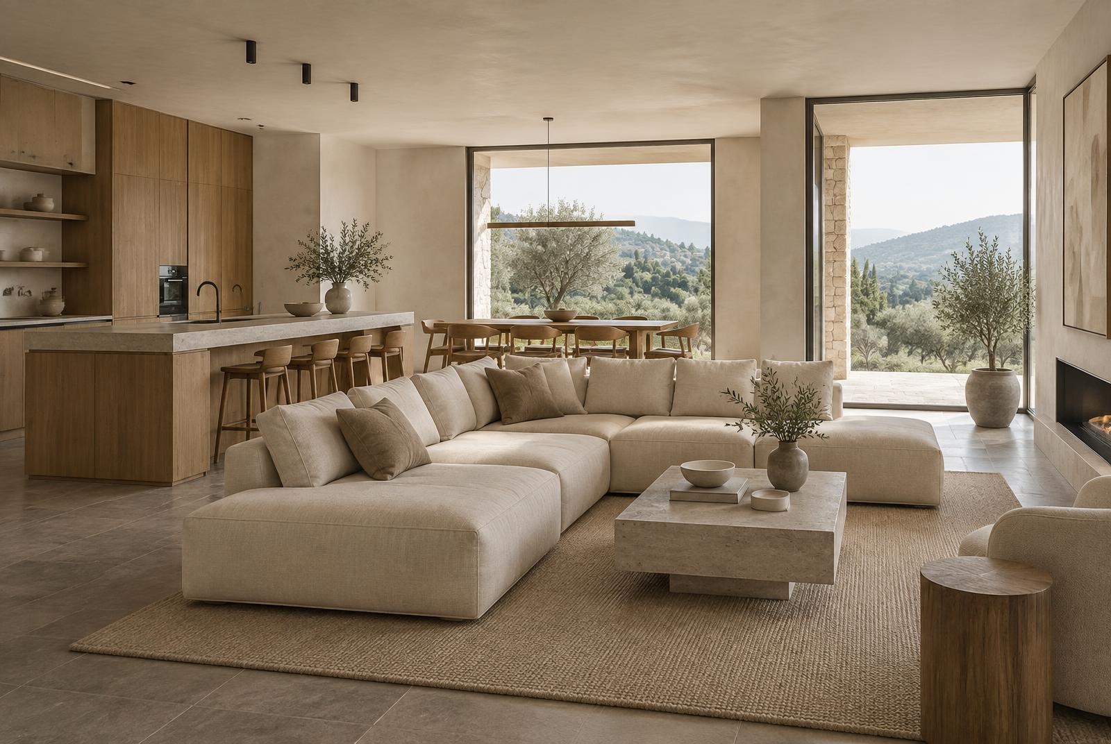 Zona giorno: progetto e ambiente realizzato — Progetto
